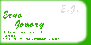 erno gomory business card